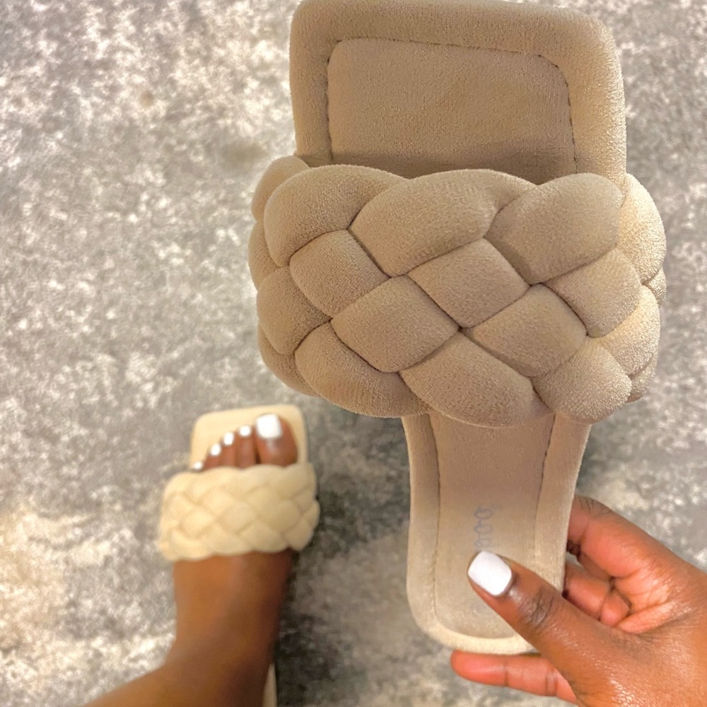 Brielle Beige Braided Sandal